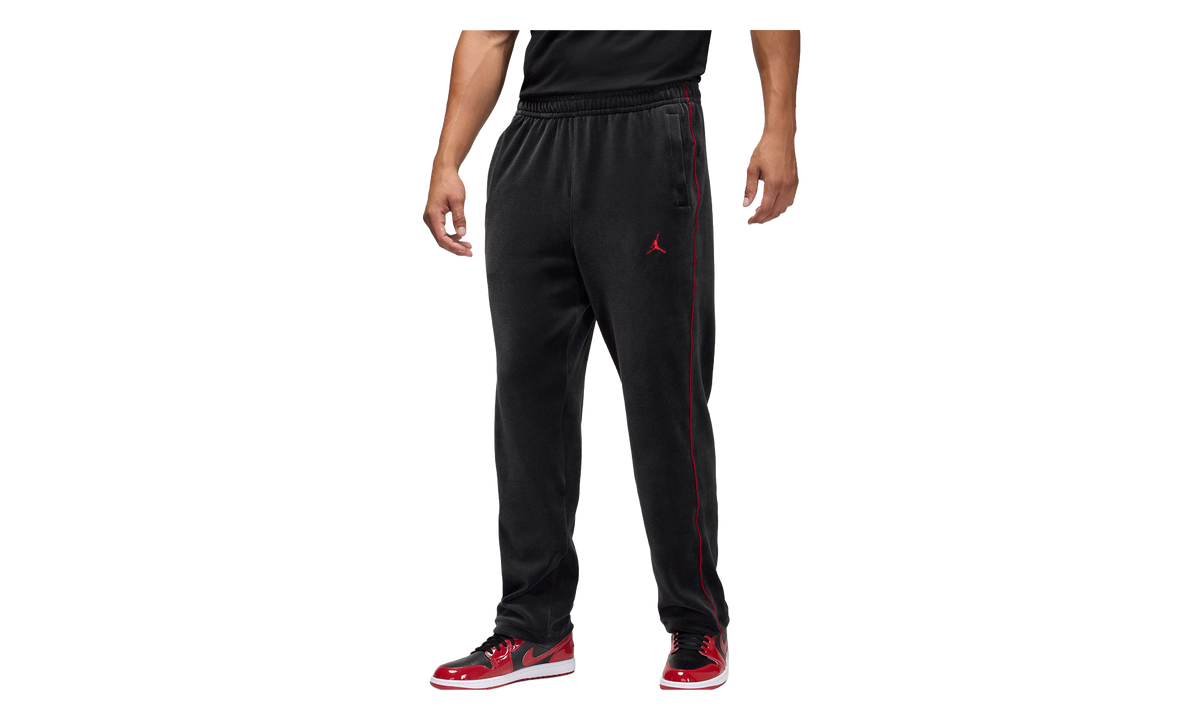 Jordan Brooklyn Velour Track Trousers Black / Gym Red HV1872 010
