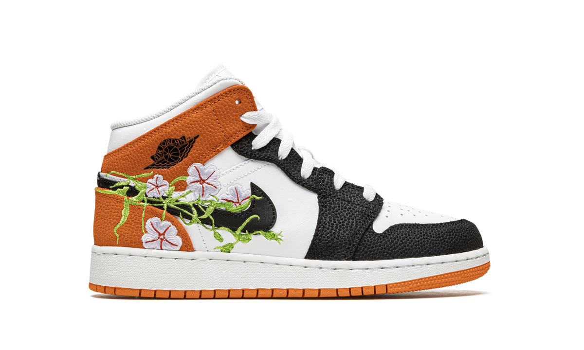 Air Jordan 1 Mid GS Basketball Blossom DQ8390 100