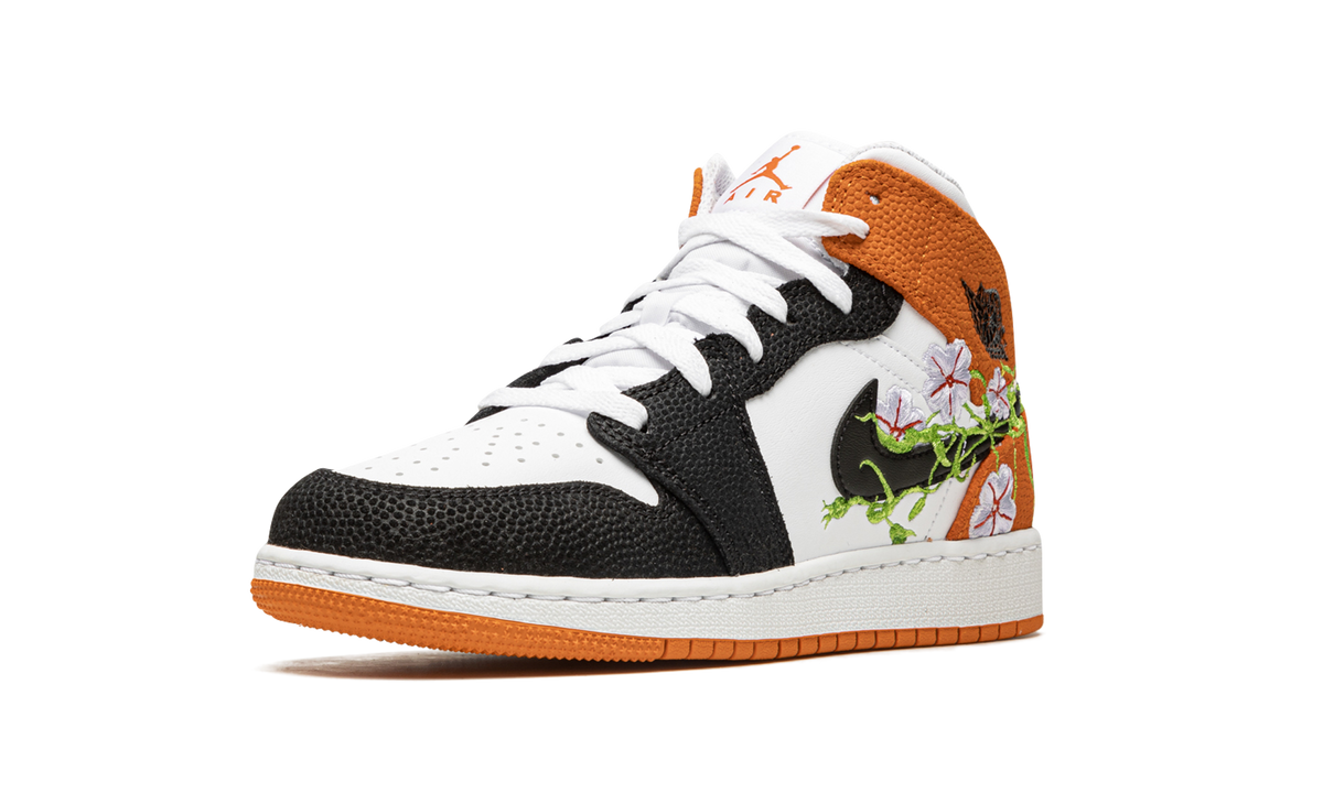 Air Jordan 1 Mid GS Basketball Blossom DQ8390 100